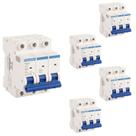 5 Mini Disjuntores 50a Tripolar TDJ3 Tramontina Curva C