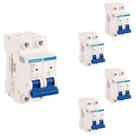 5 Mini Disjuntores 63 Amperes Bipolar Tramontina Curva C