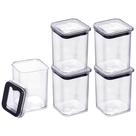 5 Mini Pote Empilhável 160ml Hermético Porta Tempero Sementes Granulados Itens de Costura