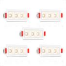 5 Mini Spot Downlight Triplo Embutir 4000k Sala Jantar Bet91 5 Mini Spot Downlight Triplo Embutir 4000k Sala Jantar Bet91