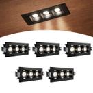 5 Mini Spot Downlight Triplo Embutir Micro 4000k Sala Bet89