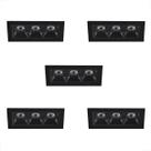 5 Mini Spot Triplo Embutir Led Recuado Downlight Bet58