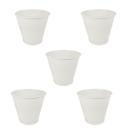5 Mini vaso cachepot metal decoração e vasinho festas creme