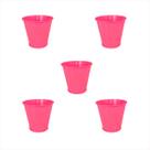 5 Mini vaso cachepot metal decoração festas ROSA ESCURO