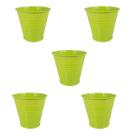 5 Mini vaso cachepot metal decorativo vasinho festas verde