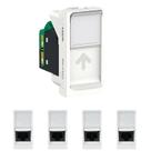 5 Módulo Tomada Rj45 8 Fios Upt Cat5e Schneider Linha Orion S70540004