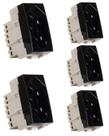 5 Módulo Tomada Sleek Preto Brilhante 2P+T 20A MarGirius 5 Módulo Tomada Sleek Preto Brilhante 2P+T 20A MarGirius