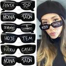 5 Oculos Influencer Frase Personalizada Unisex
