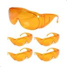 5 óculos Proteção Escuridão Total Luz Azul Lente Laranja - UN / 5 F103