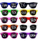 5 Oculos Tiktok Frase Texto Personalizado Colorido