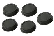 (5 pacotes) Tampa de lente traseira para lentes DSLR Canon EOS EF EFS Mount