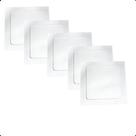 5 Paineis Led Embutir Quadrado Bivolt 17x17 12w 900 Lumens