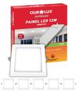 5 Painel Plafon LED Ourolux Embutir 12W Cor da Luz Branco Neutro Quadrado 5 Painel Plafon LED Ourolux Embutir 12W Cor da Luz Branco Neutro Quadrado