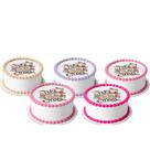 5 Papel Arroz para mini bolo bento cake 10 Cm Redondo festa comemoração surpresa amor feliz dia das mães