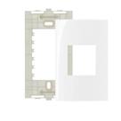 5 pç placa 4x2 2 modulos br. c/ suporte sleek margirius