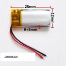 5 Pcs 501225 3,7v 165mah 2 Fios 5mm X 12mm X 25mm - bgb 5 Pcs 501225 3,7v 165mah 2 Fios 5mm X 12mm X 25mm - bgb