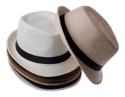 5 Pcs Chapeu Unissex Palha Malandrinho Panama