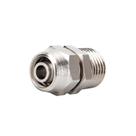 5 pçs Conexão Reta Dois Toques Metálica Tubo 8mm x Rosca 1/8