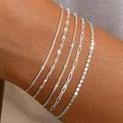 5 pçs/set moda feminina corrente pulseira conjunto acessórios de jóias