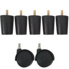 5 Pe Para Cama e 2 Rodizio Para Moveis Cama Box De Casal 6cm