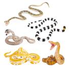 5 peças de simulação falsa colorida realista Snake Toy Snake
