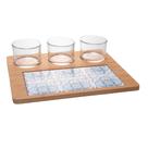 5 Peças para Servir Wolff Mosaico 26cm x 21cm x 6cm Bambu