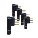 5 Peças Plugue Pino Macho 90 Lateral 10A 2P+T Preto Voltim 5 Peças Plugue Pino Macho 90 Lateral 10A 2P+T Preto Voltim