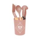 5 Peças Utensílios para Cozinha Wolff de Silicone Nude