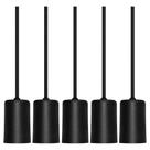 5 Pendente Cabo Ajustável Dot Metal Vintage Preto Taschibra