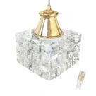 5 Pendente De Cristal Para Quarto Dourado Bet42 + Led