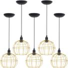 5 Pendentes Aramado Globo Luminária Lustre Teto Retrô Vintage Industrial Balcão Agp Ilumini 5 Pendentes Aramado Globo Luminária Lustre Teto Retrô Vintage Industrial Balcão Agp Ilumini