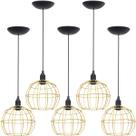 5 Pendentes Aramado Globo Luminária Lustre Teto Retrô Vintage Industrial Balcão Dourado 5 Pendentes Aramado Globo Luminária Lustre Teto Retrô Vintage Industrial Balcão Dourado