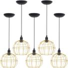 5 Pendentes Aramado Globo Luminária Lustre Teto Retrô Vintage Industrial Balcão Dourado 5 Pendentes Aramado Globo Luminária Lustre Teto Retrô Vintage Industrial Balcão Dourado