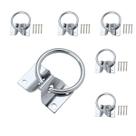 5 Pendurador Parede Argolado Inox Cavalos Corda Haras