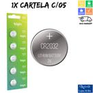 5 Pilha Bateria CR2032 Tipo Moeda 1 Cartela c/ 5 Baterias Energy Elgin