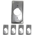 5 Placa Condulete 1 Polegada Alumínio 1 Tomada Redonda Sieg Furação Diagonal
