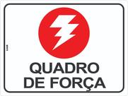 5 Placa De Aviso Sinalização Energia Quadro De Força 15x20cm