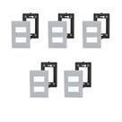 5 Placas Espelhos 4x2 2 Módulo Cinzas Legrand Pial Plus+ 618506CZ+