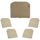 5 Placas Para Bornes De Passagem Mat70 Bege - Metaltex