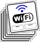 5 Placas Sinalização Wifi 15x15 Lugar P Colocar Senha E Rede