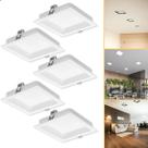 5 Plafon Painel Embutir De Led Quadrado 18w Recuado Bivolt 5 Plafon Painel Embutir De Led Quadrado 18w Recuado Bivolt