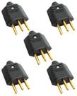 5 Plugue Macho 3 Pinos 10 A 2P+T MarGirius Preto