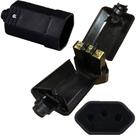 5 Plugue Plug Tomada Femea 3 Pinos 10a 180 Graus Preto Margirius