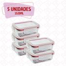5 Pote Trava Hemertico Vidro Frezzer Micro-ondas Forno 1520ml 5 Pote Trava Hemertico Vidro Frezzer Micro-ondas Forno 1520ml
