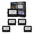 5 refletor led volter eco IP65 10w 6500k preto 900lm luz branco frio