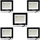 5 Refletores Led Externo Ip65 100w Biv 6500k Volter Preto 5 Refletores Led Externo Ip65 100w Biv 6500k Volter Preto
