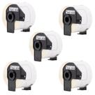 5 ROLOS Etiqueta Compativel Uso Brother Dk-1202 Com Suporte