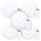 5 Roteadores Wi-Fi 6 Access Point 3.0 Gbps + 5 Injetores PoE 5 U6+ Ubiquiti C/ 5 Fontes 48V 15W