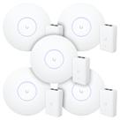 5 Roteadores WiFi 6 Access Point 5.3 Gbps + 5 Injetores PoE+ 5 U6 Pro Ubiquiti Com 5 Fontes 48V 30W