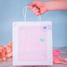 5 SACOLAS DE PRESENTE 26x24x17 CM WITH LOVE C4911 IDEIA